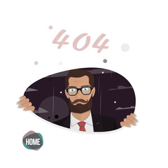 Business man. Page not found, error 404. Illustration for the web site.