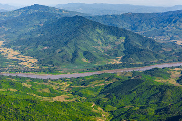 Fototapeta premium View from Doi Pha Tang viewpoint ,Chiang Rai province in Thailand. beautiful location