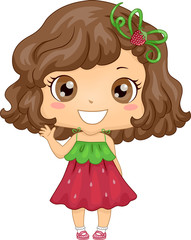 Kid Girl Strawberry Dress