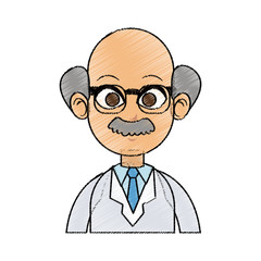 medical doctor man icon over white background. colorful design. vector illustration