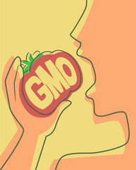 GMO Apple Man Tomato Bite