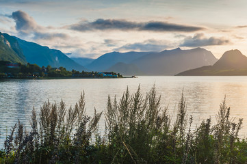Stunning views of the fjord. The county of More og Romsdal. Norway