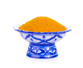 turmeric on white background