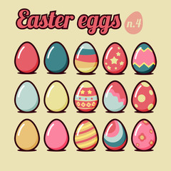 Easter eggs set. Vector design