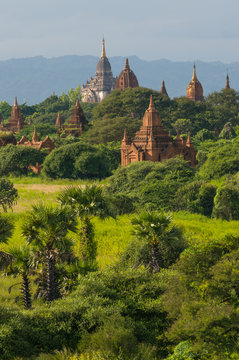 Ancient and ruin pagodas in Bagan, Mandalay, Myanmar