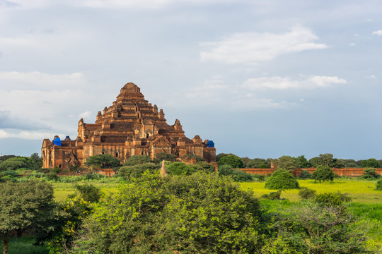 Dhammayangyi pagoda reconstruction after big earthquake, Bagan ancient city, Mandalay, Myanmar