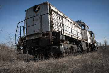 An old Soviet locomotive train to an unfinished nuclear power plant.