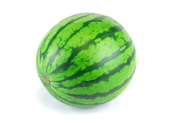 single watermelon on white background