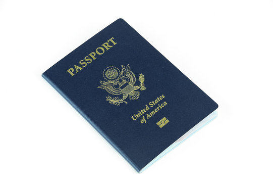 United State passport isolated on white background