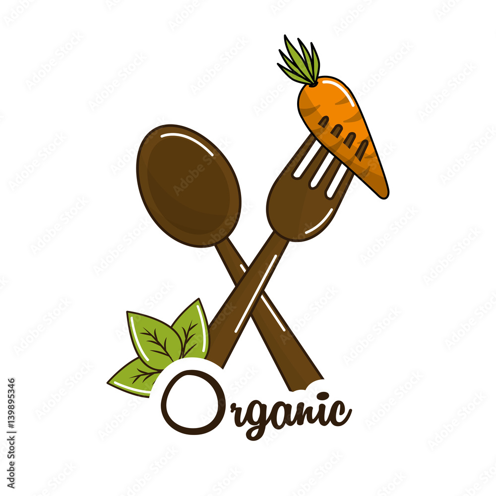 Sticker vegan food icon stock