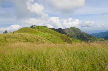 Top view of Mountain, Khao chang puak, Kanchanaburi, Thailand