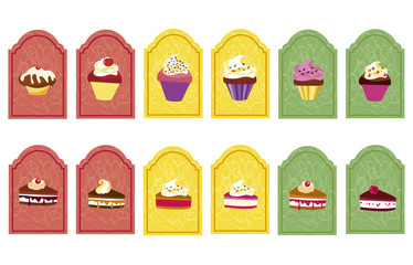 tags with cupcakes