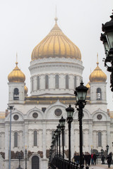Cathedral of Christ the Savior in the spring fog