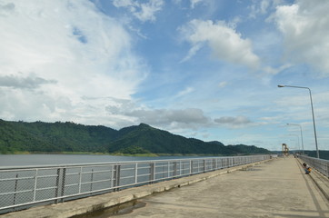 Obraz premium Prakarnchon Khun Dan Dam, Nakhon Nayok, Thailand