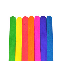 colorful wood ice-cream stick