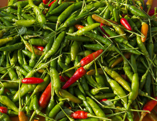 Closeup of organic chilli background