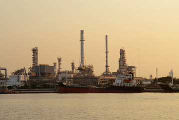 Industrial Ship at sunset Trading