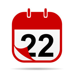 22 on Calendar icon