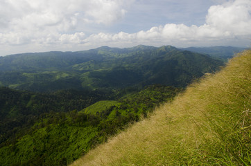 Fototapeta premium Top view of Mountain, Khao chang puak, Kanchanaburi, Thailand