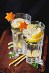 Citrus lemonade with fresh lemon