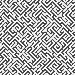 Seamless geometric pattern. Abstract maze background.