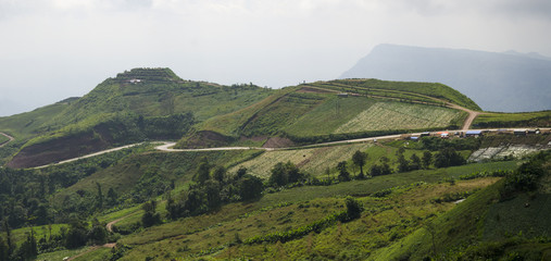 View on top of mountain,Location on Tabberk mountain, Phetchabun Province,Thailand