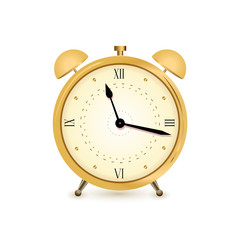 Gold alarm clock 
