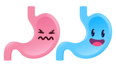 Cute Funny Sad And Happy Stomach Icon
