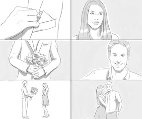 Storyboard about a date