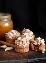 almond and orange cupcake with candied orange