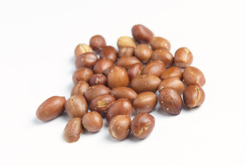 Roasted Peanuts Isolated on White