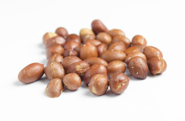 Roasted Peanuts Isolated on White