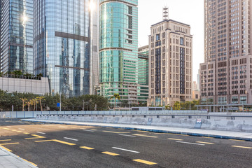 urban traffic with cityscape in modern city of China.