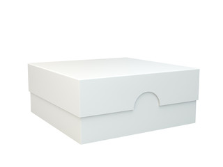 Naklejka premium Empty cardboard isolated on white background. 3d rendering