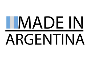 Made in argentina logo, vector