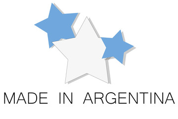 Obraz premium Made in argentina logo, vector