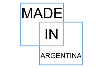 Made in argentina logo, vector