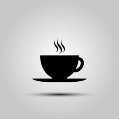 Black coffee cup icon