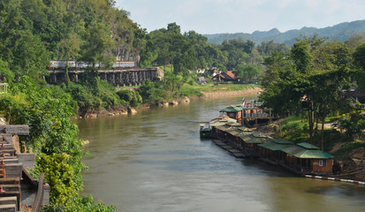 Fototapeta na wymiar Kwa river in Kanchanaburi, Thailand