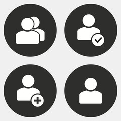 Account icon set.