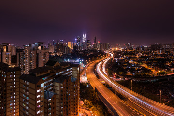 Fototapeta na wymiar Kuala Lumpur city at night