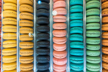 Colorful Macarons. Patterns and colors