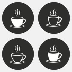Coffee cup icon set.