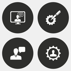 Management consulting icon set.