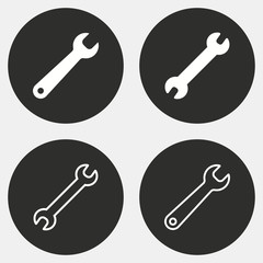 Wrench icon set.