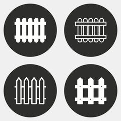 Fence icon set.