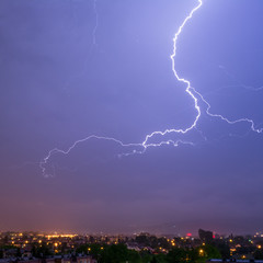 thunderbolt over the city