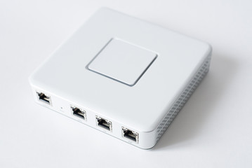 Generic Internet networking device router isolated over the white background