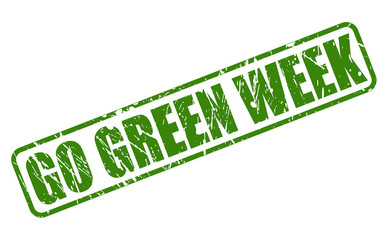 GO GREEN WEEK green stamp text