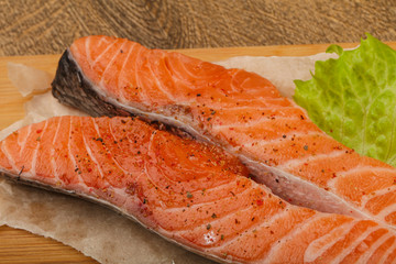 Raw salmon
